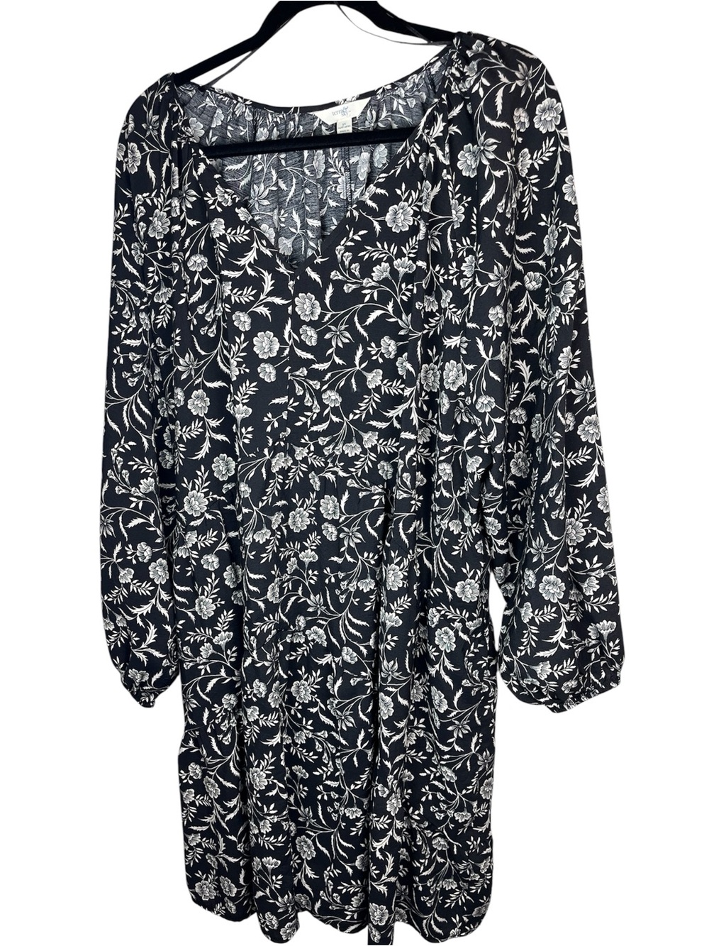 terra & Sky Dress 3X floral classic comfy festival  office business casual